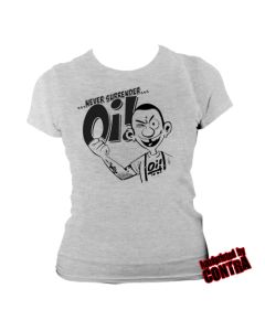 Oi! Never Surrender! - Girl Shirt grey-L (last size!)