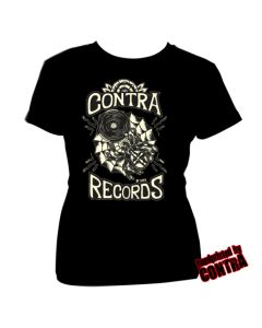 Contra Records - Old Scool - Girl Shirt black