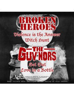 V/A Broken Heroes/Guvnors-split-7"EP,lim.380 Black Cover