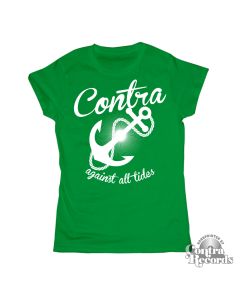 Contra Records - Anchor - Girl Shirt green