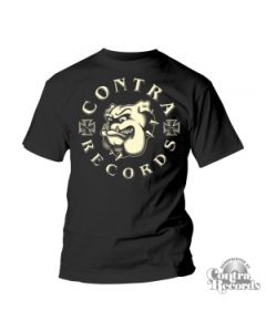 Contra Records - est.2004 Bulldog- T-Shirt Black-S (last size!)
