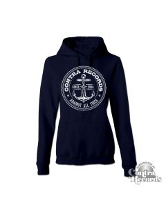Contra Records - "Anchor new" - Girl Hoody dark navy blue