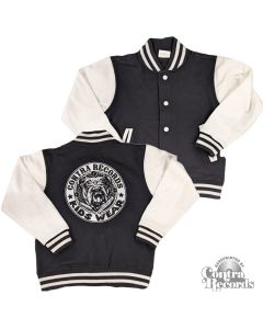 Contra Records "Kids Wear - Bulldog" Kids College Jacket black/white