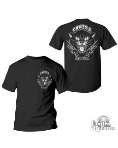 Contra Records "Black Panther" T-Shirt black front/backprint