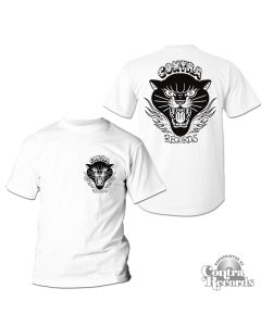 Contra Records "Black Panther" T-Shirt white front/backprint (last sizes!)