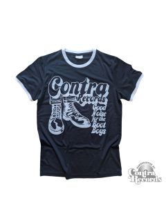 Contra Records Bootboys Unisex Ringer T-Shirt navy blue