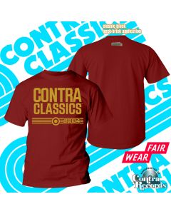 CONTRA CLASSICS - 2004 unisex T-Shirt burgundy/yellow print