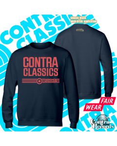 CONTRA CLASSICS - 2004 - Crewneck Sweatshirt navy blue/ red bubblegum print