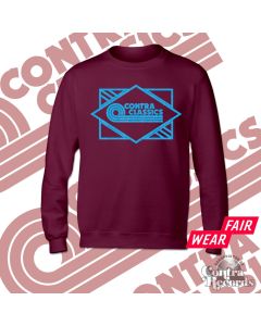 CONTRA CLASSICS - "stripes" - Crewneck summer Sweatshirt oxblood red