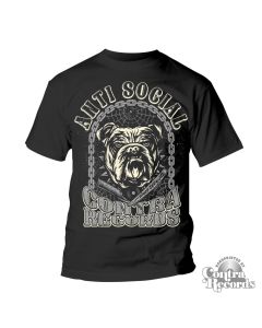 Contra Records - Antisocial Bulldog T-Shirt black