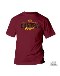 Contra Records - "dress up for..." T-Shirt oxblood red-S (last size!)