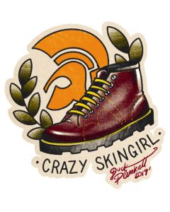 Crazy Skingirl - Sticker