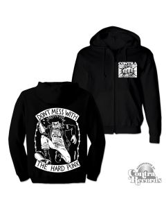 Contra Records - "Don't Mess With the Hard Punx" - Zip Hooded Jacket