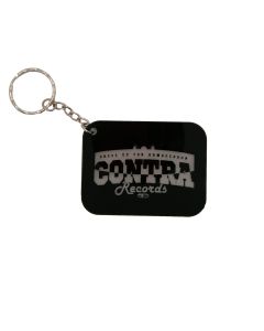 Contra Records - "dress up for..." - Keychain clear/black