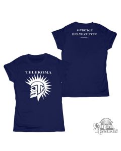 Telekoma - Skull - Girl Shirt navy blue