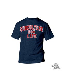 Subculture for Life " college letters" T-Shirt heather navy