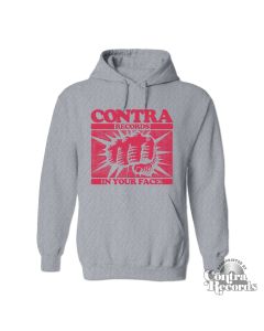 Contra Records - "In Your Face" - Hoody grey