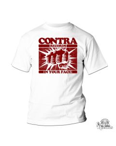 Contra Records - "In Your Face" T-Shirt white