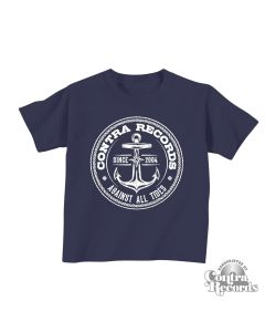Contra Records "Anchor" Kids Shirt dark navy blue