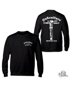 Subculture for Life "Worldwide-Crew " Longsleeve Shirt black