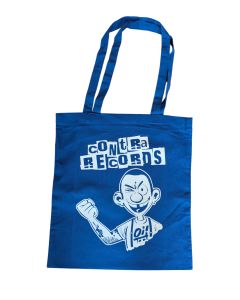 Cotton Bag - Contra Records Oi! royal blue/white print