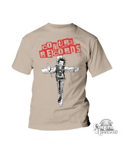 Contra Records - Crucified Punk T-Shirt sand