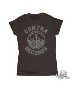 Contra Records "Anchor Punkrock" Girl Shirt chestnut