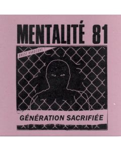 Mentalité 81 - Génération Sacrifiée single sided 7"EP 2nd press lim.300 purple