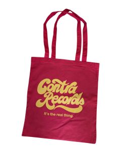 Cotton Bag - "it's the real thing" red/yellow print