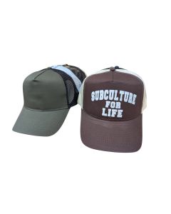 Subculture for Life " college letters" white - Trucker Cap (different colors)