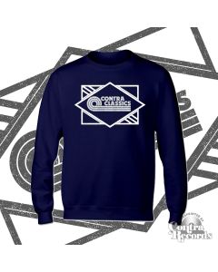 CONTRA CLASSICS - "stripes" - Crewneck Sweatshirt navy blue - XL (last size!)