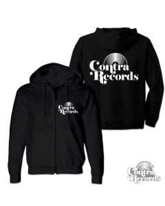 Contra Records - Vinyl -  Zip Hooded Jacket black