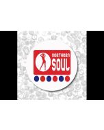 Northern Soul Button red-37mm