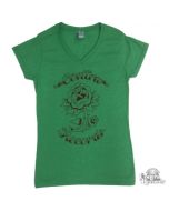 Contra Records - "Rose" - Girl V-Neck-Shirt Green