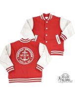 Contra Records "Anchor" Kids College Jacket red/white