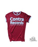 Contra Records "Good Sounds" Unisex Ringer T-Shirt red