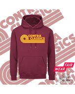 CONTRA CLASSICS - Hoodie Burgundy yellow/red print