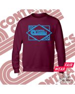 CONTRA CLASSICS - "stripes" - Crewneck summer Sweatshirt oxblood red