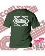 CONTRA CLASSICS - "stripes" unisex T-Shirt forest green/white print