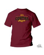 Contra Records - "dress up for..." T-Shirt oxblood red-S (last size!)