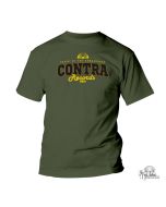 Contra Records - "dress up for..." T-Shirt olive green-S (last size!)