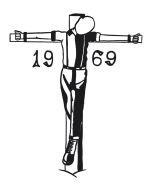 Crucified 1969 - Sticker