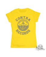 Contra Records "Anchor Punkrock" Girl Shirt yellow-M (last size!)