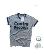Contra Records "Good Sounds" Ringer T-Shirt grey/blue