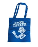 Cotton Bag - Contra Records Oi! royal blue/white print