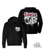 Contra Records - Punk & Skin - Zip Hooded Jacket black (last sizes!)