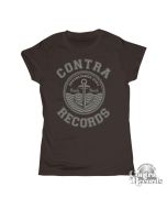 Contra Records "Anchor Punkrock" Girl Shirt chestnut