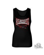 AGGRESSIVE - knife Girl Tanktop black